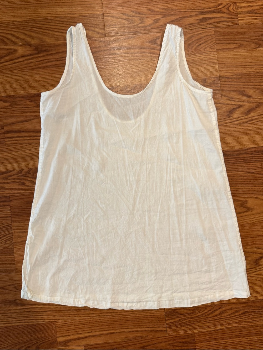 WeWoreWhat White Linen Blend Tank Top Large